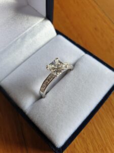 Exclusive diamond engagement ring customized in Maryland.