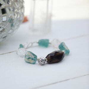 Gorgeous custom-made gemstone bracelet created in Maryland.