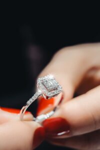 Handcrafted with natural diamonds on this beautiful engagement ring.